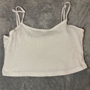 White cropped tank top